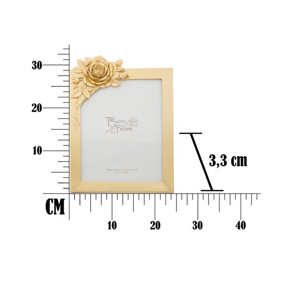 Žuti okvir za fotografije u okviru od smole Mauro Ferretti Glam Rose, 20 x 25 cm-image-1
