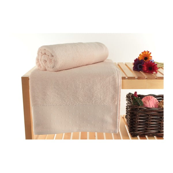 Set od 2 ružičasta ručnika od 100% pamuka Patricik, 90 x 150 cm