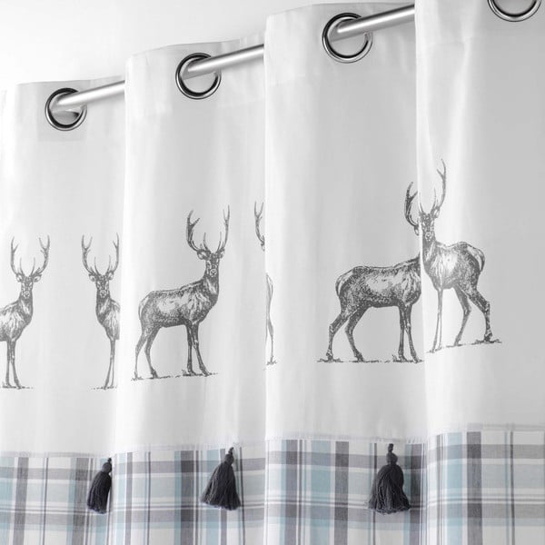 Bijela/plava zavjesa 140x240 cm Megeve – douceur d'intérieur-image-1