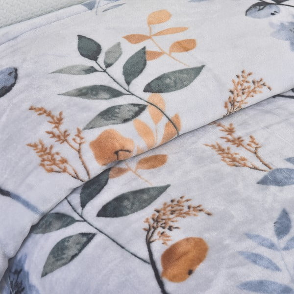 Prljavo plava posteljina za krevet za jednu osobu od mikropliša 140x200 cm Greta – My House-image-2