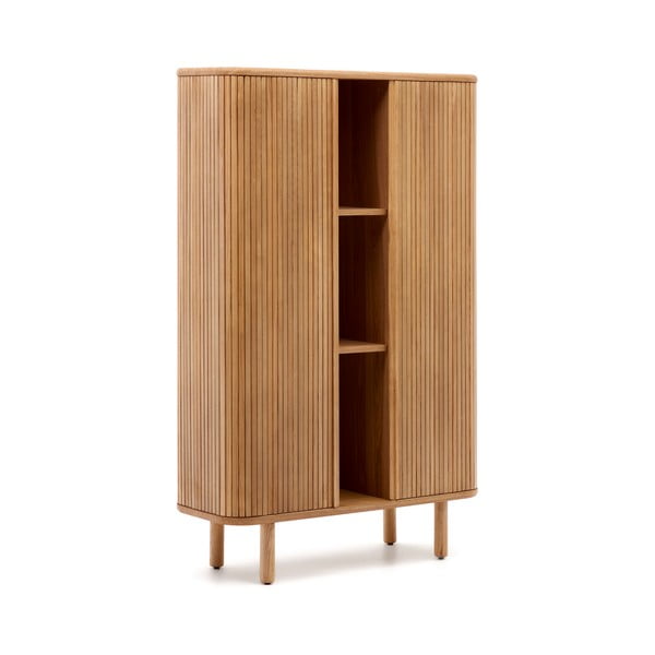 Ormarić u dekoru jasena s kliznim vratima u prirodnoj boji 110x160x40 cm Mailen – Kave Home-image-2