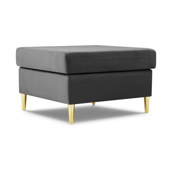 Svijetlo sivi baršunast tabure Kyoto – Cosmopolitan Design-image-1