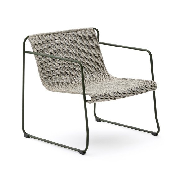 Prljavo zelena metalna vrtna fotelja Maurina – Kave Home