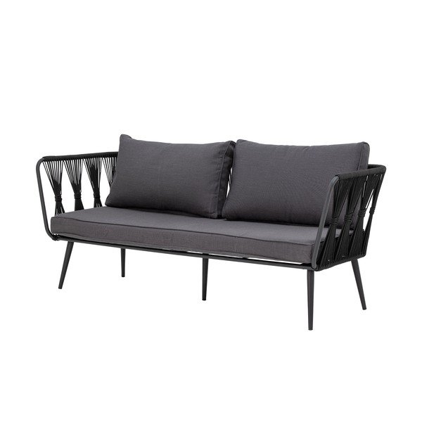 Crna metalna vrtna sofa Pavone – Bloomingville-image-4
