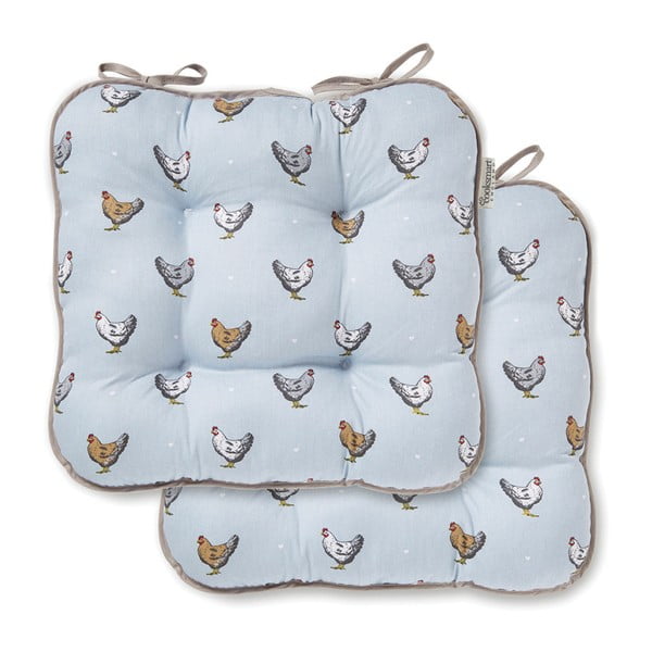 Plavi pamučni jastuk za sjedenje Cooksmart ® Farmers Kitchen-image-1