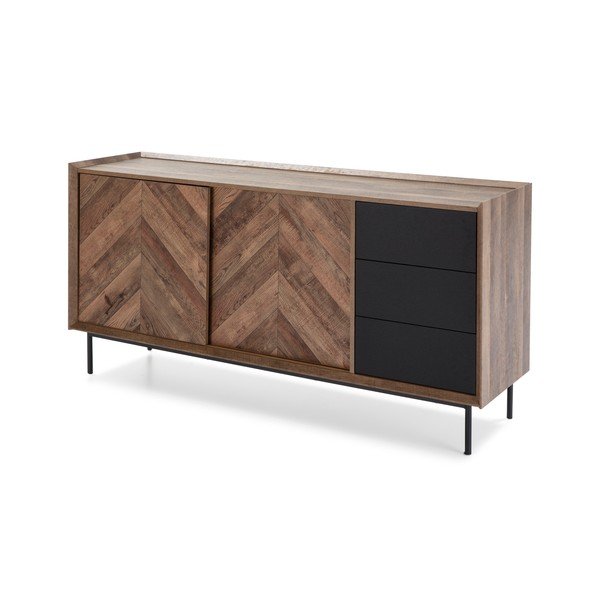 Komoda u hrastovom i crnom dekoru Marckeric Utah-image-3