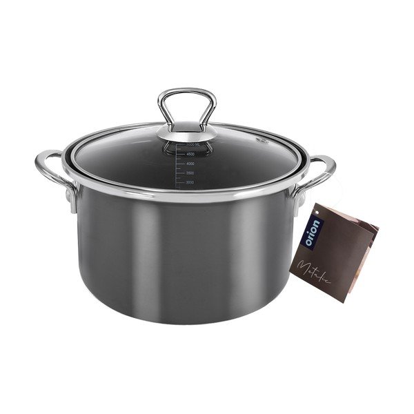 Emajliran lonac s poklopcem 5 l Metalic – Orion-image-3