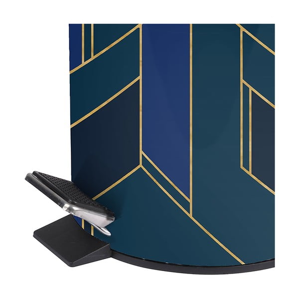 Tamno plava metalna kanta za smeće s pedalom 3 l Achille – douceur d'intérieur-image-1