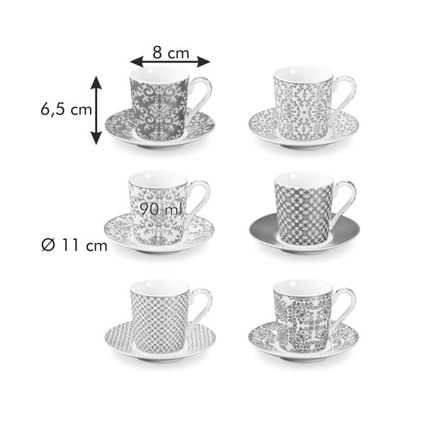 Porculanske šalice u setu 6 kom u zlatnoj boji My Coffee – Tescoma-image-3