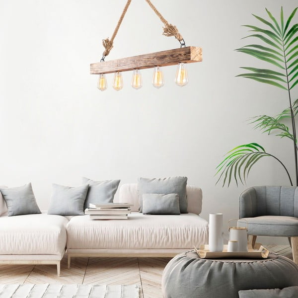 Viseća svjetiljka u prirodnoj boji Erebos – Opviq lights-image-1