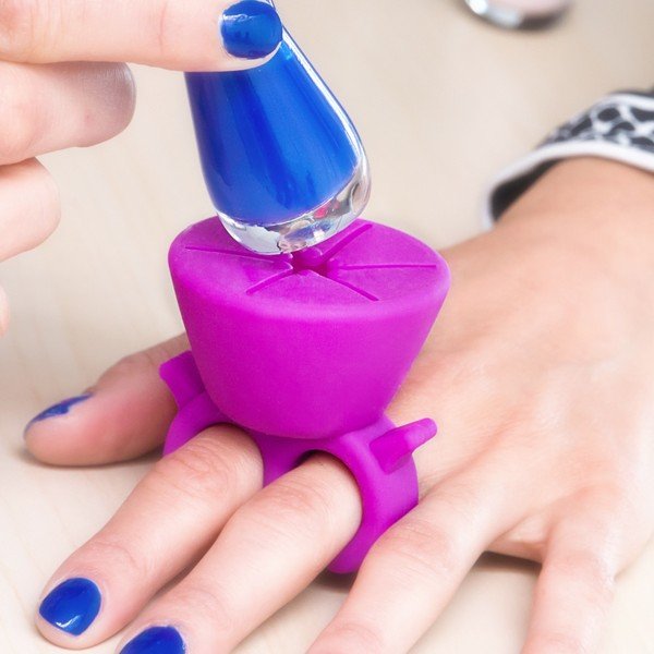Ljubičasti držač laka za nokte InnovaGoods Home Nail Salon-image-4