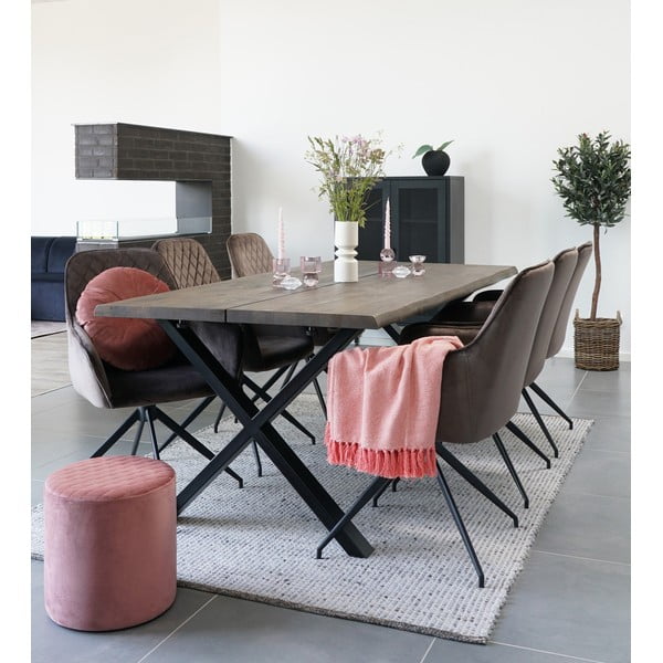 Smeđa podstavljena blagovaonska stolica Harbo – House Nordic-image-1