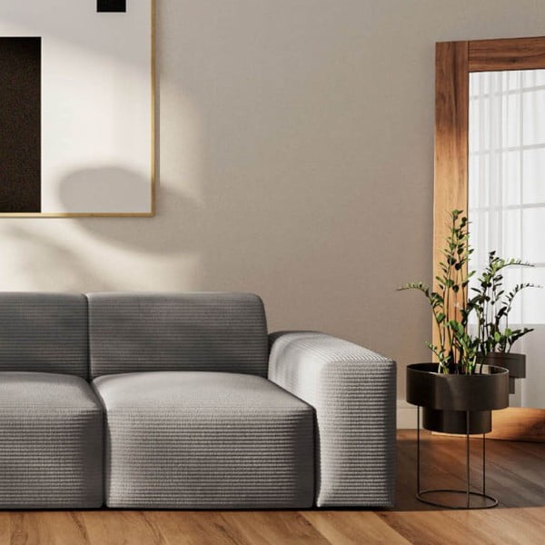 Siva sofa od samta 285 cm Villet – Rodier-image-4