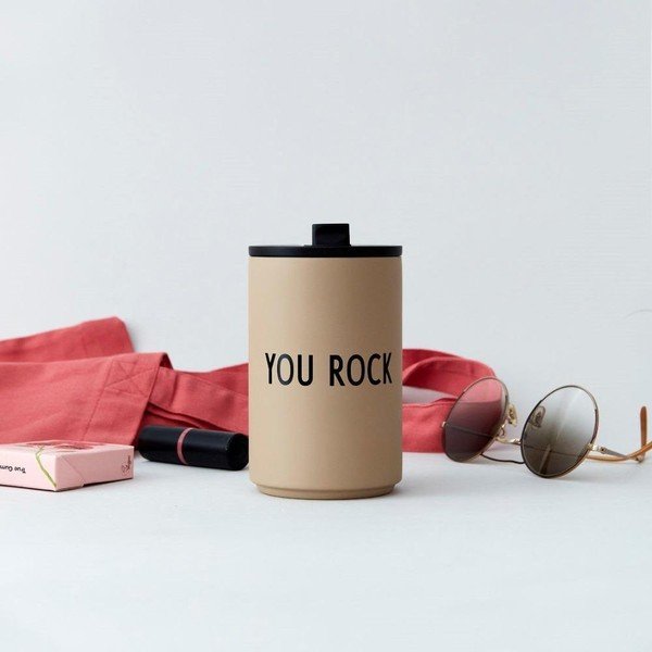 Bež termo šalica 350 ml You Rock – Design Letters-image-1