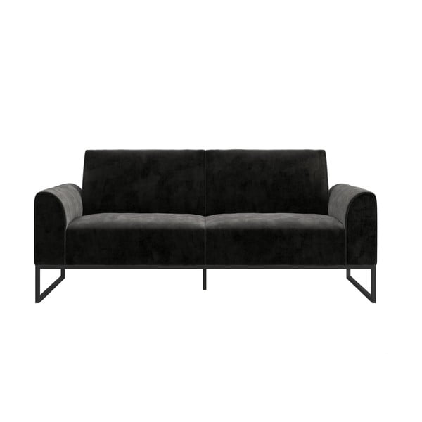 Crni kauč na razvlačenje 217 cm Adley - CosmoLiving by Cosmopolitan