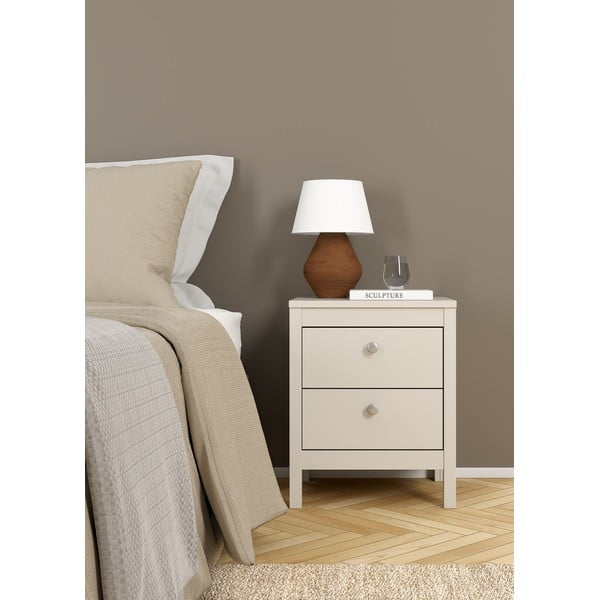 Sivo-bež noćni ormarić Madrid – Tvilum-image-3