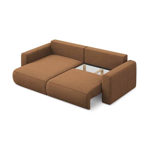 Sklopiva/s prostorom za odlaganje kutna garnitura boja terakote (s lijevim kutom/s ležaljkom) Kapua – Makamii-image-3