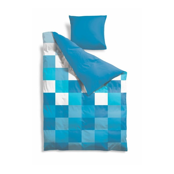 Produžena posteljina Blue Pixel, 140x220 cm