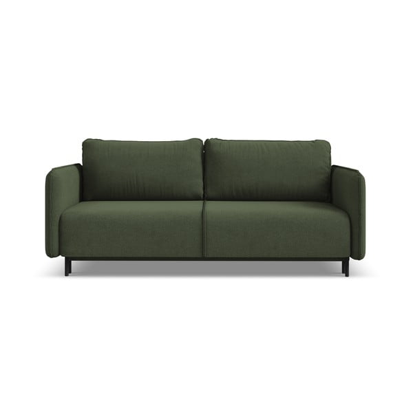 Zelena sklopiva/s prostorom za odlaganje sofa 226 cm Luana – Makamii