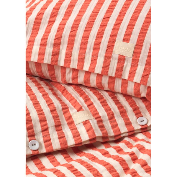 Ciglasta-bež posteljina za krevet za jednu osobu od krepa 140x200 cm Bæk&Bølge – JUNA-image-3