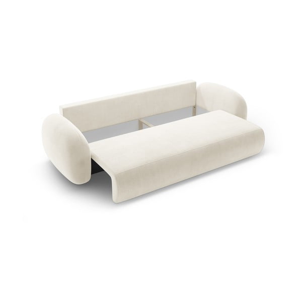 Krem baršunasti sklopiva/s prostorom za odlaganje sofa 262 cm Tonale – Cosmopolitan Design-image-3