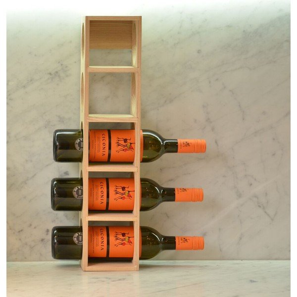 Stalak za 5 boca vina od hrastovog drveta Wireworks Wine-image-1
