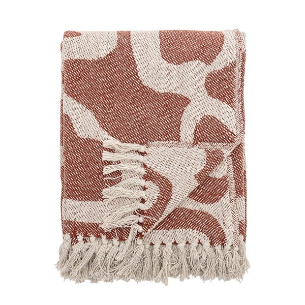 Smeđa deka od recikliranog pamuka 130x160 cm Salobre – Bloomingville-image-3