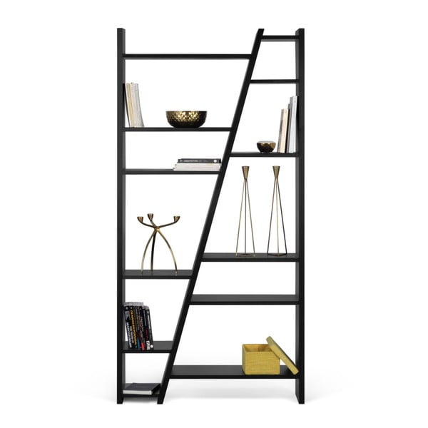 Crni stalak za knjige TemaHome Delta-image-4