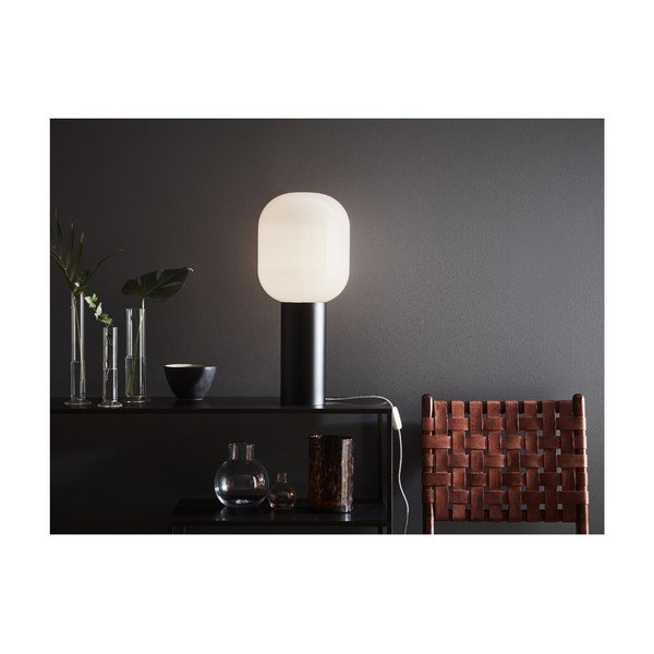Bijela stolna lampa Markslöjd Brooklyn Smoke, ø 24 cm-image-1