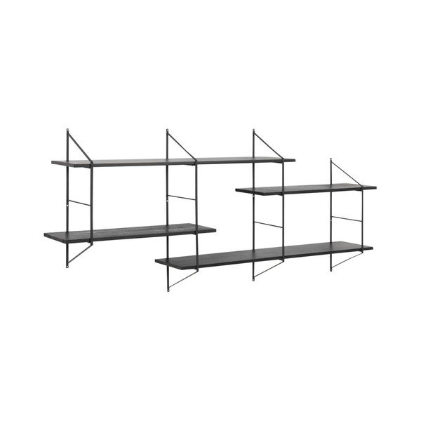 Crna zidna polica Actona Belfast, 191 x 79 cm-image-1