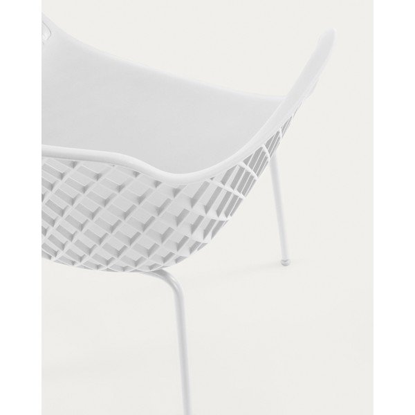 Bijela metalna vrtna stolica Quinn – Kave Home-image-4