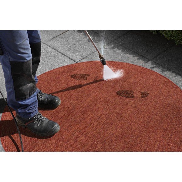 Cigla crveni vanjski tepih NORTHRUGS Miami, ø 200 cm-image-1