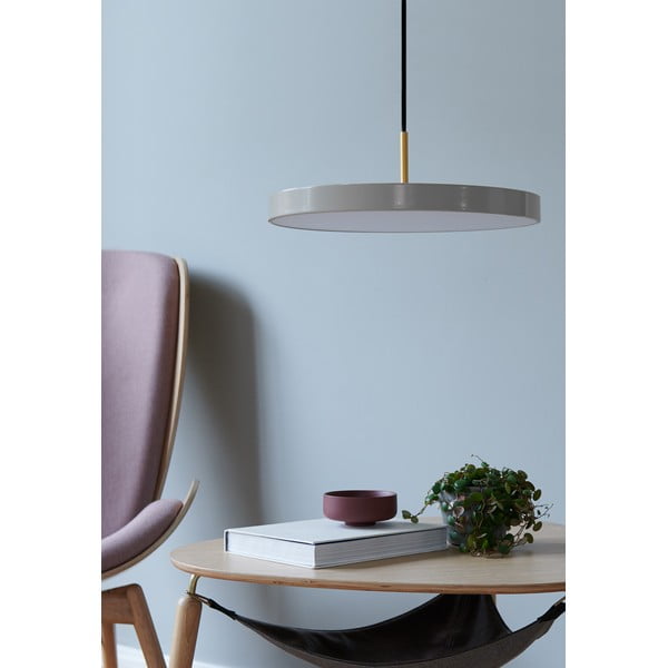Svijetlo siva LED viseća svjetiljka s metalnim sjenilom ø 43 cm Asteria Medium – UMAGE-image-1