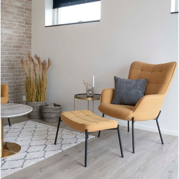 Okrugli stolić zlatne boje ø 48 cm Venezia - House Nordic-image-4