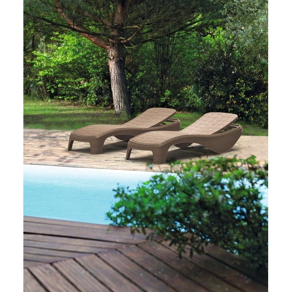 Smeđa plastična vrtna ležaljka Atlantic – Keter-image-1