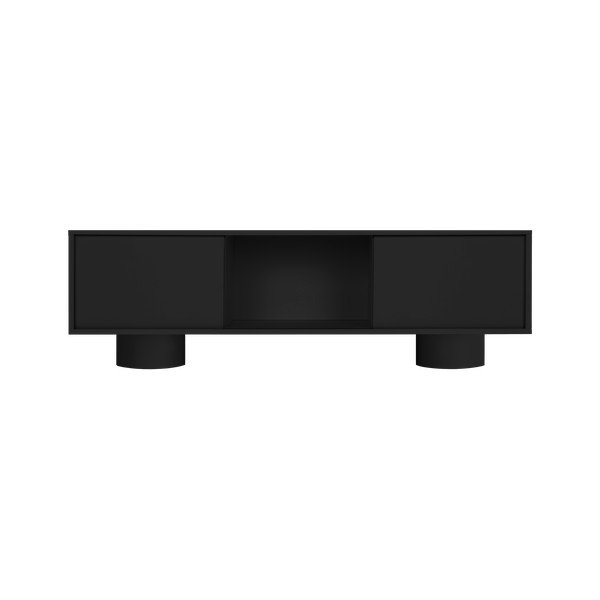 Crna TV komoda 160x48x42 cm Taro – noo.ma-image-2