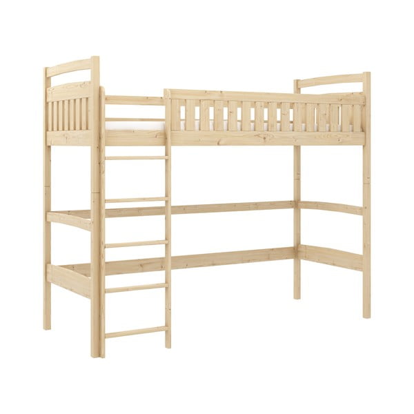 Povišeni dječji krevet od borovine 90x200 cm Mia - Lano Meble