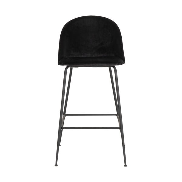 Crne baršunaste barske stolice u setu 2 kom 108 cm Lausanne – House Nordic-image-1