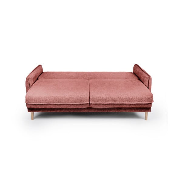 Crvena sklopiva sofa od bouclé tkanine 215 cm Patti – Bonami Selection-image-3