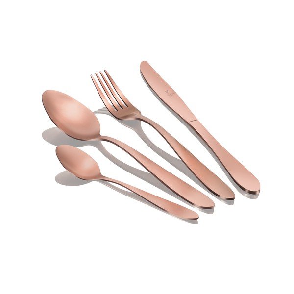 Pribor za jelo od nehrđajućeg čelika 24 kom Rosegold Metallic Line - BerlingerHaus-image-2