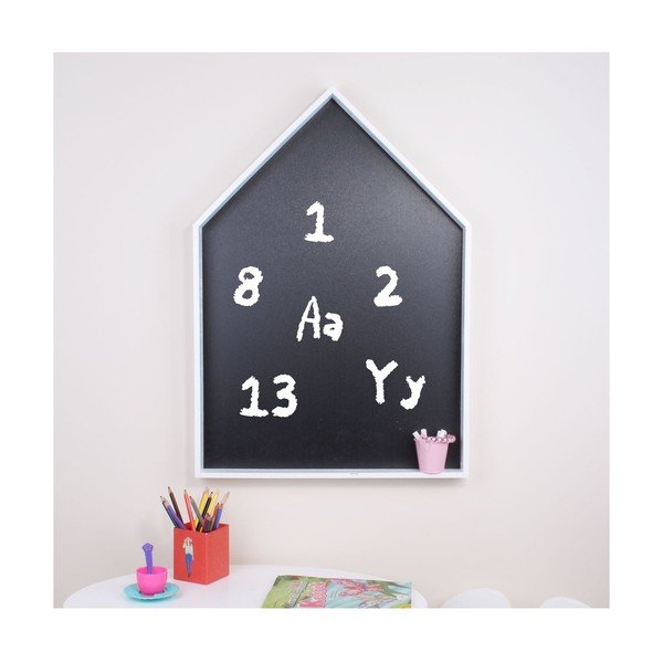 Bijela zidna polica s pločom Sjeverna Karolina Scandinavian Home Decor Maison L-image-1