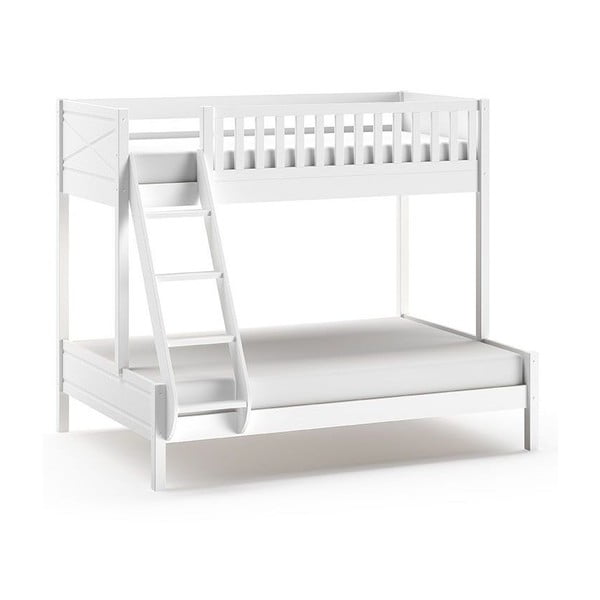 Bijeli dječji krevet na kat 140x200/90x200 cm Scott - Vipack-image-2