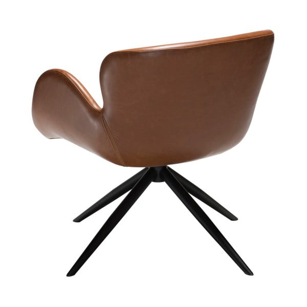 Svijetlosmeđa fotelja od kože DAN-FORM Denmark Gaia-image-2