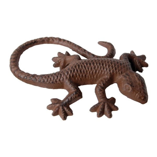 Dekoracija od lijevanog željeza Esschert Design Lizard, 10,4 x 15,1 cm