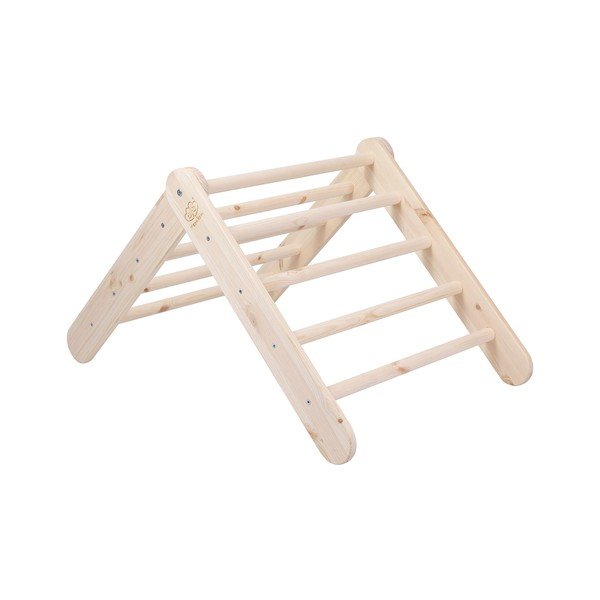 Pikler montessori trokut od masivnog bora u prirodnoj boji 46x87x60 cm Montessori – Meowbaby-image-3