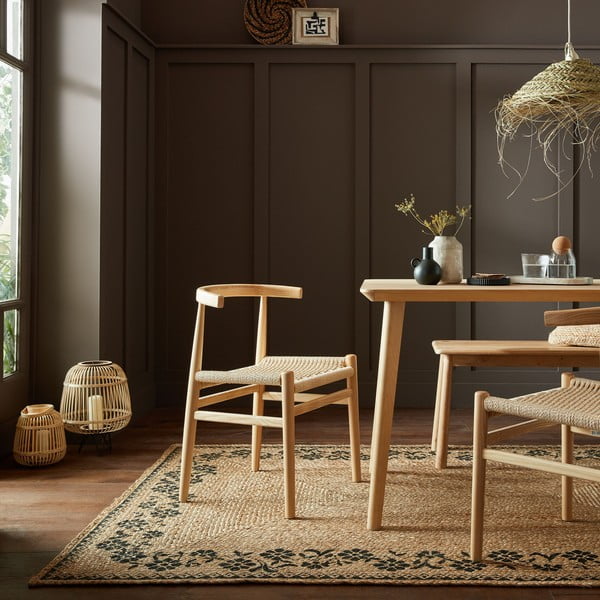 Juteni tepih u prirodnoj boji 160x230 cm Maisie – Flair Rugs-image-1