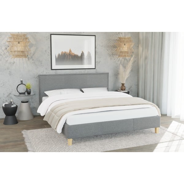 Tapecirani krevet s podnicom 90x200 cm Tina – Ropez-image-2