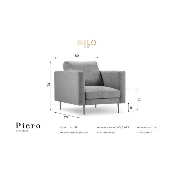 Plava fotelja Milo Casa Piero-image-2