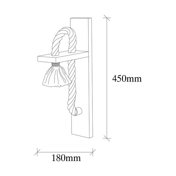 Zidna lampa u prirodnoj boji Erebos – Opviq lights-image-4