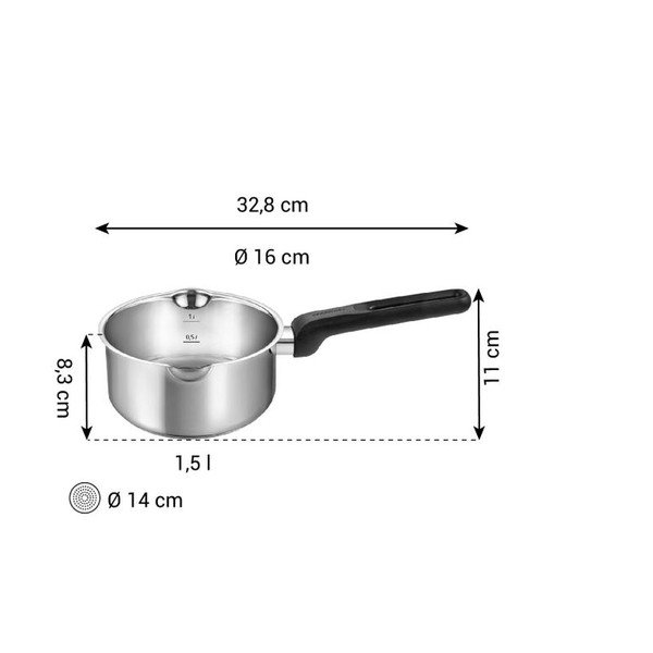 Tava za umake od nehrđajućeg čelika prikladna za indukcijsko kuhalo 1,5 l Brava – Tescoma-image-3